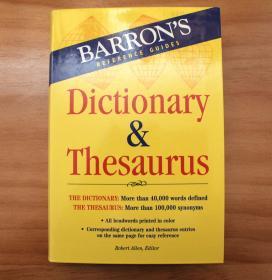 正版现货，Barron's Dictionary & Thesaurus (Barron's Reference Guides)