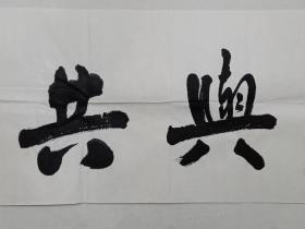 保真书画，中国国家画院副院长，著名画家范扬先生四尺对开书法一幅35.5×137cm