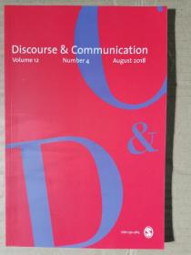 discourse & communication 2018年8月 英文版