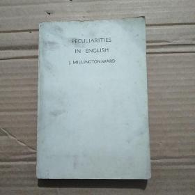 老版英文原版书：PECULIARITIES IN ENGLISH J. MILLINGTON-WARD  《英语的特点》1957年 印刷