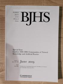 BJHS the British journal for The history of science 2019年6月英文版