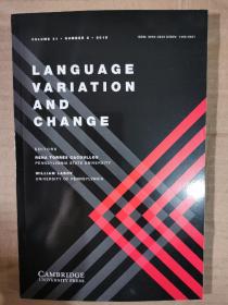 language variation and change 2019年5月 英文版