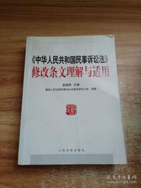 《中华人民共和国民事诉讼法》修改条文理解与适用