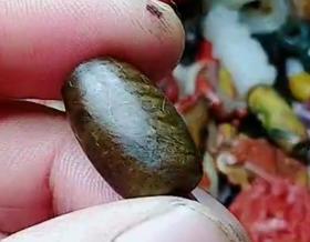 【馆藏级】辽金时期和田玉籽料橄榄珠20.1*12mm