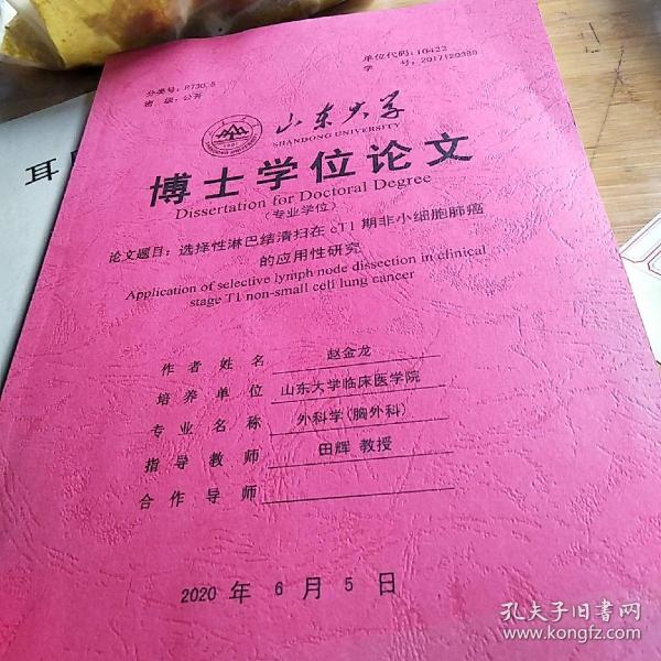 选择性淋巴结清扫在CTI期非小细胞肺癌的应用性研究（山东大学博士学论文）