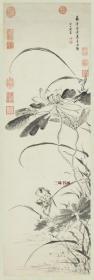 清 陈书 水墨写意荷花图 34x100.7cm 纸本 1:1高清国画复制品