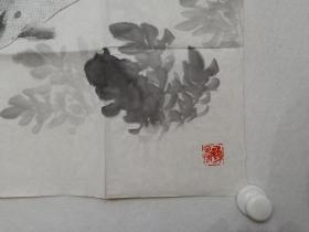 保真书画，冯增木画鱼佳作《啸傲江湖》一幅，尺寸68×69cm，冯增木，当代画鱼名家，山东工艺美术研究所所长，山东画院高级画师，工艺美术大师。