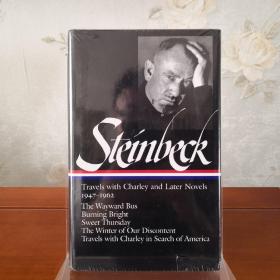 【BOOK LOVERS专享204元】John Steinbeck 约翰·斯坦贝克 Travels with Charley and Later Novels 1947–1962 含查利偕游记等名篇 Library of America 美国文库 英文英语原版 美国作家最权威版本 当今装帧典范 布面封皮琐线装订 丝带标记 圣经无酸纸薄而不透保存几个世纪不泛黄