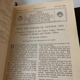 （从美国发货）national geographic美国国家地理1936年1.2.3.4.5.6.7.8.9.10.11.12月，全年合订本两大册(包含大量中国内容，大量彩色插图)