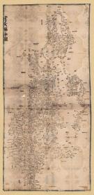 古地图1860 内外蒙古图。纸本大小75*155厘米。宣纸原色仿真。微喷