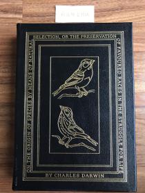 近全新！【现货在美国家中、包国际运费和海关关税】On the Origin of Species，《物种起源》，Darwin / 达尔文（著），伊东书局出版的 “有史以来最伟大的100本书” 之一，Collector's Edition / 收藏版，1991年出版（请见实物拍摄照片第5张版权页），精装，厚册，470页，豪华全真皮封面，三面刷金，珍贵外国文学参考资料！