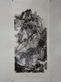 保真书画，北戴河画院副院长，北戴河美协副主席黄文耕四尺整纸山水画一幅。