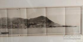 百多年前的香港维多利亚湾，手工上色大长幅老照片，hongkong珍贵旧时影像