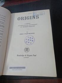 Origins: A Short Etymological Dictionary of Modern English（起源：缩编现代英语词源词典（ 英语原版 精装本）