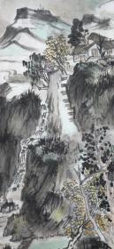 张伟泽国画山水精品《万壑烟岚》四尺斗方 作品保真