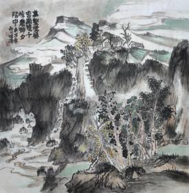 张伟泽国画山水精品《万壑烟岚》四尺斗方 作品保真