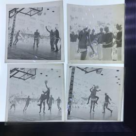 a 1982年全国甲级女子篮球赛 上海-吉林 原版黑白底片4张
