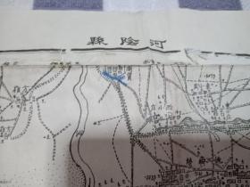 日本侵华时期使用的地图，河南荥阳，河阴县地图