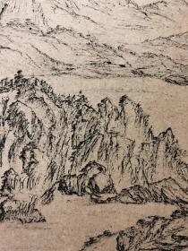 书画9899，四川画家【袁建军】钢笔画，传统山水画，厚纸精托