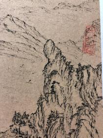 书画9899，四川画家【袁建军】钢笔画，传统山水画，厚纸精托