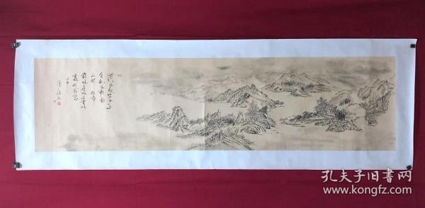 书画9911，四川画家【袁建军】钢笔画，传统山水画，厚纸精托