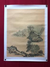 书画9913，四川画家【袁建军】钢笔画，传统山水画，厚纸精托