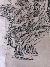 书画9911，四川画家【袁建军】钢笔画，传统山水画，厚纸精托