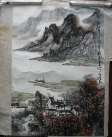 寧波—汪文輝原裱山水鏡片