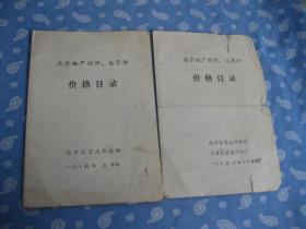 南京地产闹钟、电子钟价格目录1983/1986/1990各1份共3份