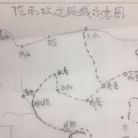 蜡版 陇南故道路线示意图