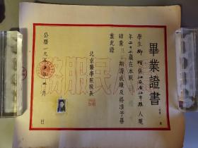 1955年北京医学院毕业证书