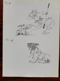 出版社流出原稿12张，每张27cm*19cm，
