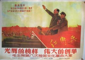 光辉的榜样  伟大的创举 
毛主席第八次检阅文化革命大军