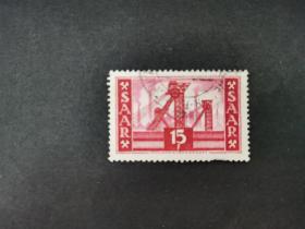 萨尔邮票（生产）：1953矿 1枚
