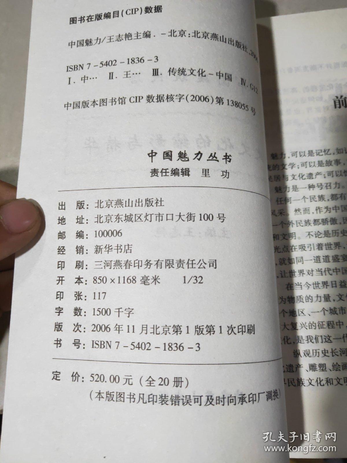 中国魅力丛书.历史文化的缩影与精华 无笔记