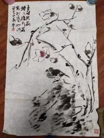 黄汉原写意花鸟画国画水墨字画书画作品条幅纯手绘