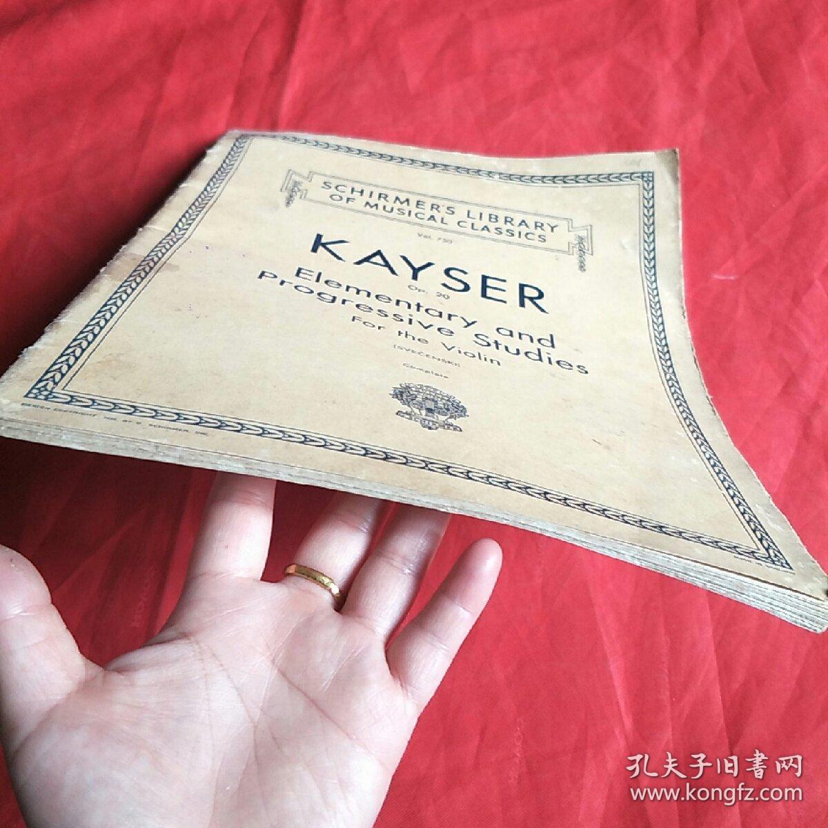 KAYSER 小学和研究进步为小提琴