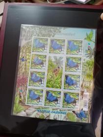 新喀里多尼亚蝴蝶邮票，版张