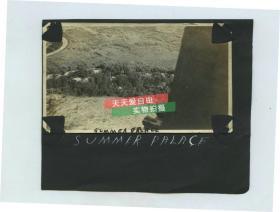 民国1920年左右在北京颐和园万寿山上，向下眺望万寿山后街老照片，11X6.4厘米