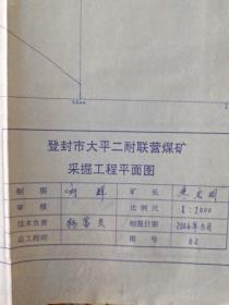 登封市大平二耐联营煤矿采挖工程平面图