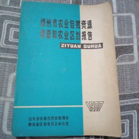 德州市农业自然资源调查和农业区划报告 （1980）