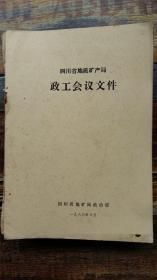 四川省地质矿产局政工会议文件（四川省地方志文献）