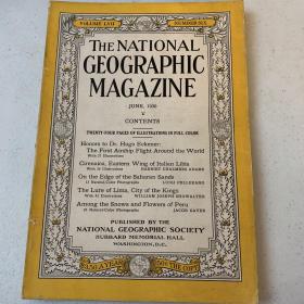 （从美国发货）national geographic美国国家地理1930年6月(品相很好，彩色插图)飞艇环游世界，昔兰尼加，意大利的利比亚殖民地，撒哈拉边缘，秘鲁，利马B