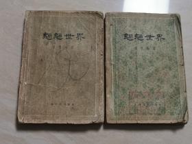 张恨水名著【魍魉世界  】上下册全一套  馆藏书  1957年上海文化出版社出版