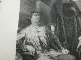 【百元包邮】《克罗伊埃的伊莎贝尔伯爵小姐》（THE COUNTESS ISABELLE OF CROYE） 1866年 钢版画  源自艺术日志 （货号AJ0654）