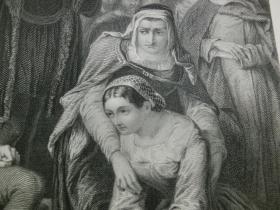 【百元包邮】《克罗伊埃的伊莎贝尔伯爵小姐》（THE COUNTESS ISABELLE OF CROYE） 1866年 钢版画  源自艺术日志 （货号AJ0654）