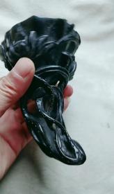 【馆藏级】和田玉籽料精雕荷叶型制茶器