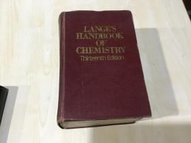 LANGE'S HANDBOOK OF CHEMISTRY 兰格化学手册 第13版  (英文版 JOHN A DEAN著）精装大厚本