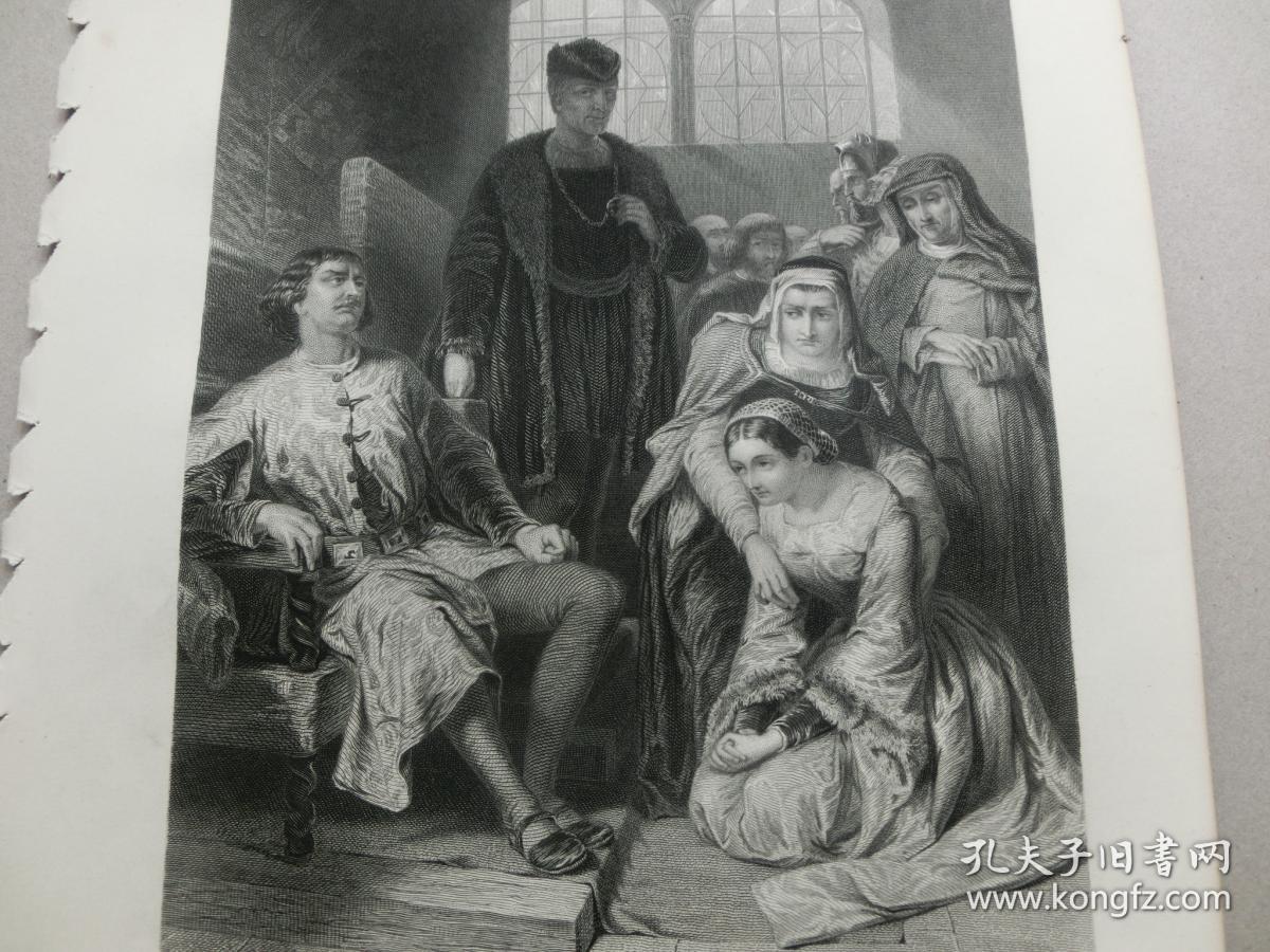 【百元包邮】《克罗伊埃的伊莎贝尔伯爵小姐》（THE COUNTESS ISABELLE OF CROYE） 1866年 钢版画  源自艺术日志 （货号AJ0654）