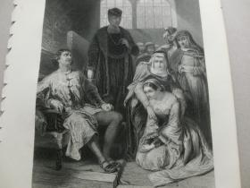 【百元包邮】《克罗伊埃的伊莎贝尔伯爵小姐》（THE COUNTESS ISABELLE OF CROYE） 1866年 钢版画  源自艺术日志 （货号AJ0654）